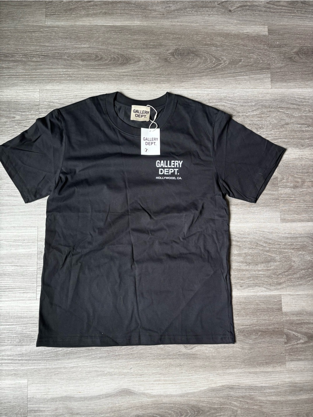 Gallery Dept Black T-Shirt with White Logo